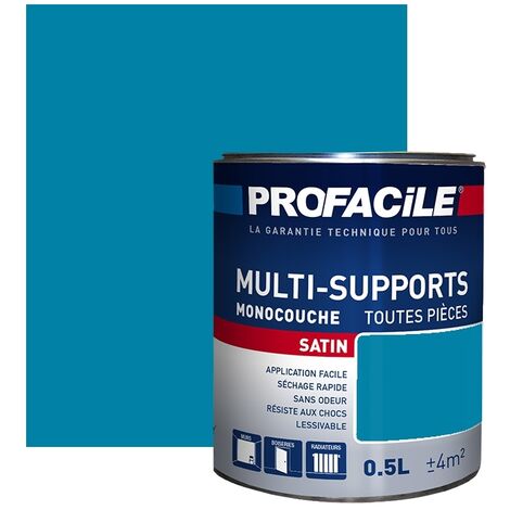 Peinture intérieure multi-supports, satin, murs, plafonds, boiseries, radiateurs, sans odeur, plusieurs teintes PROFACILE 0081A6 0.5 litre