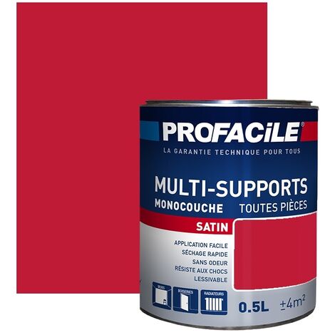 Peinture intérieure multi-supports, satin, murs, plafonds, boiseries, radiateurs, sans odeur, plusieurs teintes PROFACILE BF1B37 0.5 litre