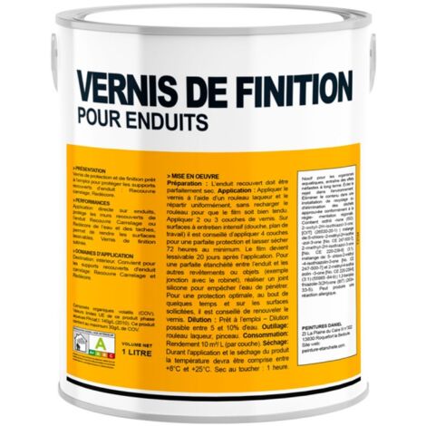 Vernis de protection carrelage 1L – Finition satinée lessivable – Application directe sur supports enduits – Rendement 10 m²/L (1/2)