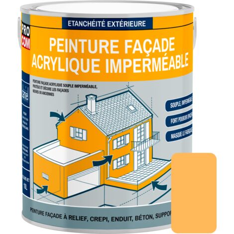 Peinture façade PROCOM crépi, façade à relief, imperméabilisation et protection des façades - Durable jusqu'à 10 ans f7b969 2.5 litres