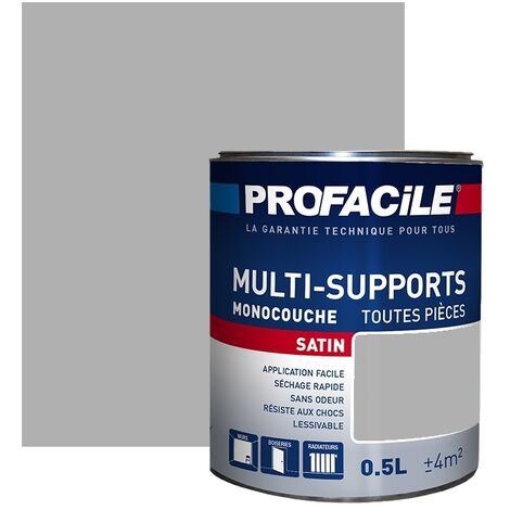 Peinture intérieure multi-supports, satin, murs, plafonds, boiseries, radiateurs, sans odeur, plusieurs teintes PROFACILE B0B0AF 0.5 litre