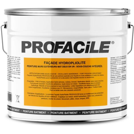 Peinture façade mat HydroPliolite PROFACILE, impression, finition, durable jusqu'a 10 ans d5c6b4 10 litres