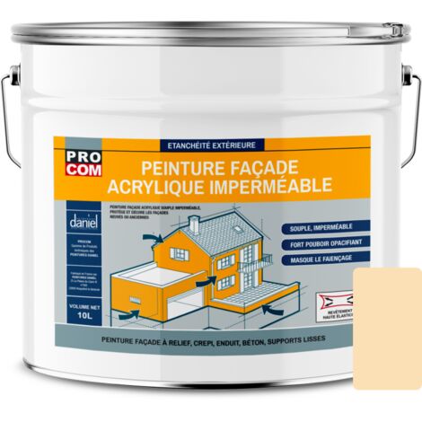 Peinture façade PROCOM crépi, façade à relief, imperméabilisation et protection des façades - Durable jusqu'à 10 ans f7e0ba 10 litres