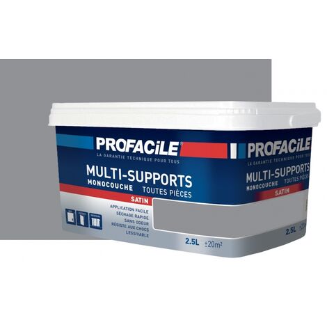 Peinture intérieure multi-supports, satin, murs, plafonds, boiseries, radiateurs, sans odeur, plusieurs teintes PROFACILE Feutrine 2.5 litres