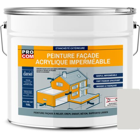 Peinture façade PROCOM crépi, façade à relief, imperméabilisation et protection des façades - Durable jusqu'à 10 ans DBDAD7 10 litres