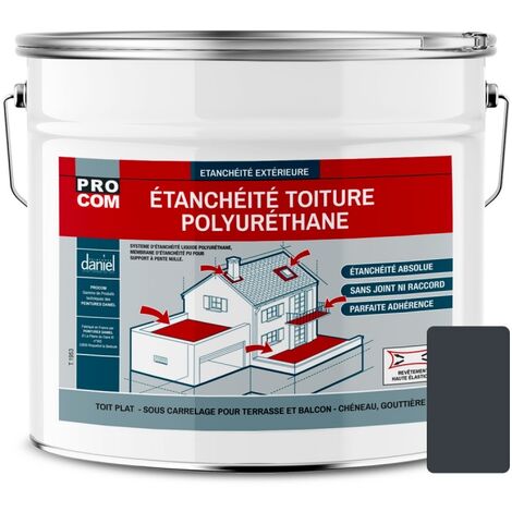 Étanchéité toiture polyuréthane - Étanchéité toit terrasse, toit plat PROCOM 383e42 15 Kg