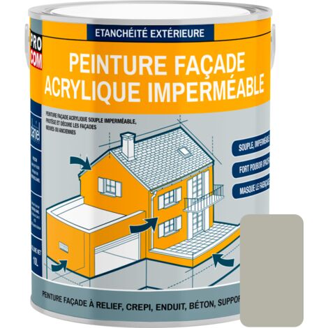 Peinture façade PROCOM crépi, façade à relief, imperméabilisation et protection des façades - Durable jusqu'à 10 ans b7b3a8 2.5 litres