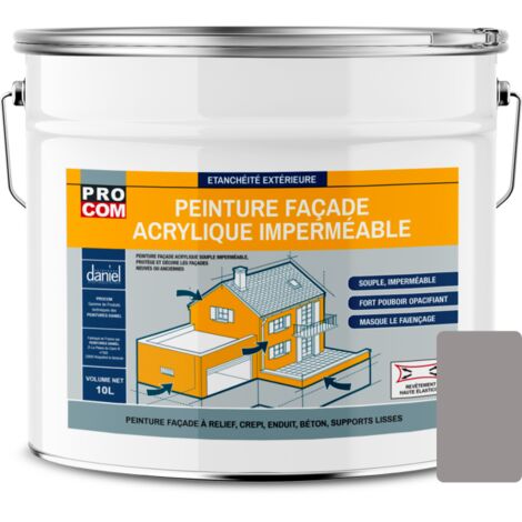 Peinture façade PROCOM crépi, façade à relief, imperméabilisation et protection des façades - Durable jusqu'à 10 ans 979392 10 litres