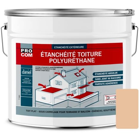 Étanchéité toiture polyuréthane - Étanchéité toit terrasse, toit plat PROCOM e3c2a3 15 Kg