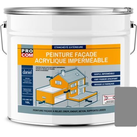 Peinture façade PROCOM crépi, façade à relief, imperméabilisation et protection des façades - Durable jusqu'à 10 ans 888888 10 litres
