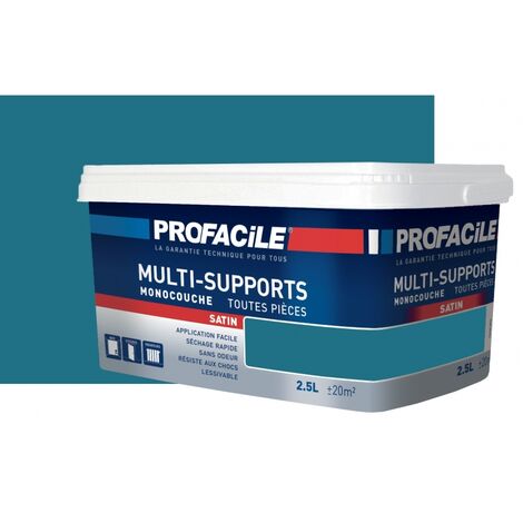 Peinture murale satin 2.5L – Multi-supports pour murs, plafonds, boiseries – Sans odeur, séchage rapide – Plusieurs teintes disponibles