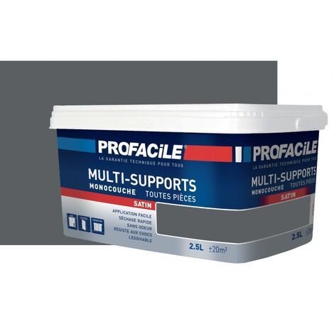 Peinture intérieure multi-supports, satin, murs, plafonds, boiseries, radiateurs, sans odeur, plusieurs teintes PROFACILE 5B5E60 2.5 litres
