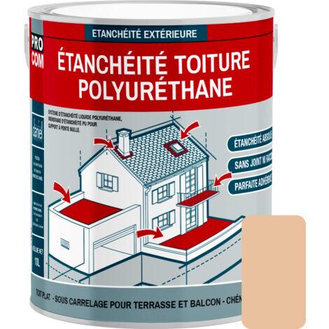 Étanchéité toiture polyuréthane - Étanchéité toit terrasse, toit plat PROCOM e3c2a3 3.5 Kg