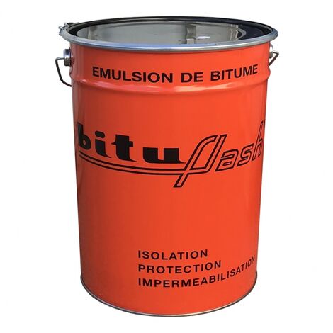 Procom – Imperméabilisant bitumeux 25L – Étanchéité pour maçonnerie, bois, métaux – Application sur sols et cuves – Temps de séchage 24h