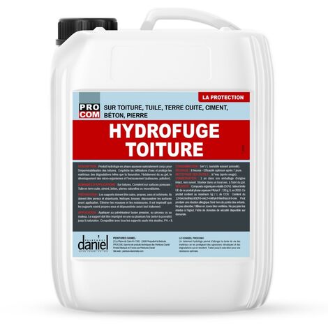 Procom – Hydrofuge toiture incolore 20L – Imperméabilisant pour tuiles, béton, ciment, pierre – Protection contre les infiltrations d'eau (1/5)