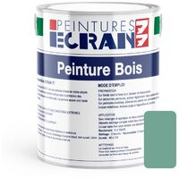 Peinture bois professionnelle, satin, peinture opacifiante, sans odeur, protège, décore, intérieur, extérieur ECRAN77 72A594 1 litre