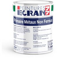 Primaire métaux non ferreux, peinture sous-couche aluminium, zinc, cuivre, métaux galvanisés, intérieur, extérieur ECRAN 77 Blanc 15 litres