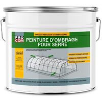 Peinture d'ombrage pour serre classique, durée d'ombrage 8 mois, produit filtrant pour serre verre et plastique PROCOM ffffff 10 x 25 Kg