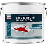 Peinture piscine époxy pour béton, coque polyester, carrelage, grande dureté, haute adhérence et résistance chimique PROCOM 15 Kg