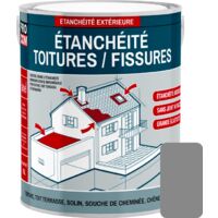 Procom – Peinture d'étanchéité toiture – Résine anti-fuites pour fissures et tuiles – Application facile – Résistant aux intempéries – 0.75 litres