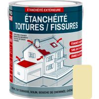 Peinture, résine d'étanchéité toiture, réparation tuiles, fissures, anti-fuites, décore, protège, plusieurs coloris PROCOM F1E6B2 2.5 litres