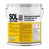 Peinture époxy sol industriel et garage, trafic intensif - Résine Époxy Sol PROCOM f7b500 Kit 20 Kg