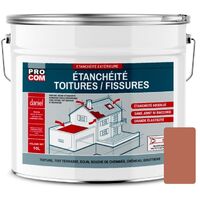 Peinture, résine d'étanchéité toiture, réparation tuiles, fissures, anti-fuites, décore, protège, plusieurs coloris PROCOM B46A55 10 litres