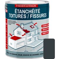 Procom – Peinture pour toiture – Résine d'étanchéité anti-fuites – Réparation fissures et tuiles – Application facile – 0.75 litres