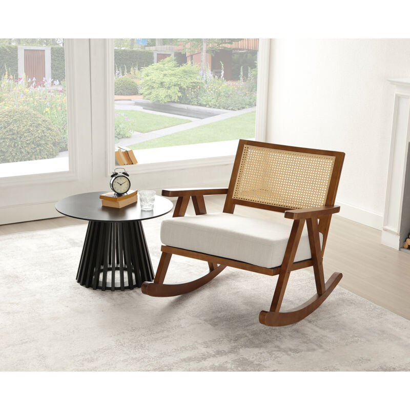 KEIKI Oversized Patio Lounge Chair-Outdoor Rattan Egg Reading