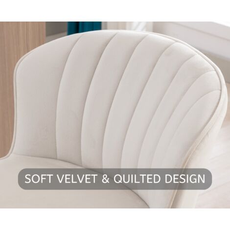 Modern Bar Stools Set of 2 in Velvet Breakfast Counter Chairs Upholstered with Shell Designed Backrest for Home Bar Kitchen Restaurant, Beige, Wahson