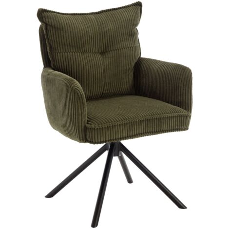 Office Chair in Fabric Thick Padded Modern Comfy Swivel Desk Chair with High Backrest for Home Office, Green, Wahson