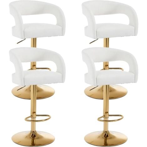 Bar Stools Set of in Velvet Adjustable Swivel Counter Chairs with