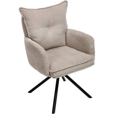 Office Chair in Fabric Thick Padded Modern Comfy Swivel Desk Chair with High Backrest for Home Office, Grey, Wahson
