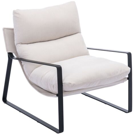 Accent Chair in Chenille Fabric Modern Armchair Upholstered Occasional Lounge Chair for Home Bedroom Living Room Relax, Beige, Washon