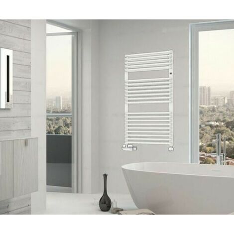 Secador de toallas eléctrico blanco - CHUBU - 800 watt - 126 x 44 (1/5)