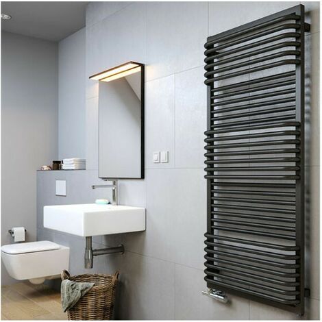 Asciugasalviette elettrico nero - LUX - 400 watt - 60 x 60 (1/5)