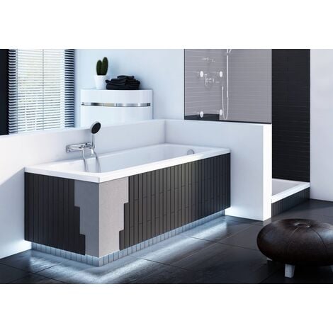 Habillage de baignoire blanc  + LED  - OCE - 120 x 70 x 61