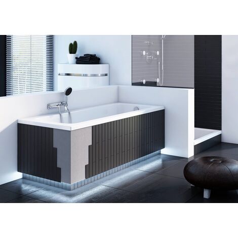 Habillage de baignoire blanc  + LED  - OCE - 160 x 75 x 61