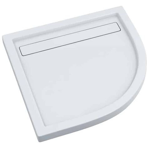 Receveur de douche en acrylique blanc - semi circulaire R55 - CAMPINOS - 90 x 90 (1/4)