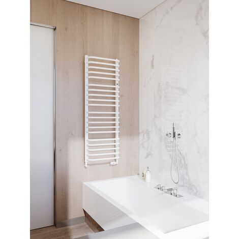 Sèche serviette électrique blanc - BOLIVI - 900 watt - 60 x 140 (1/3)