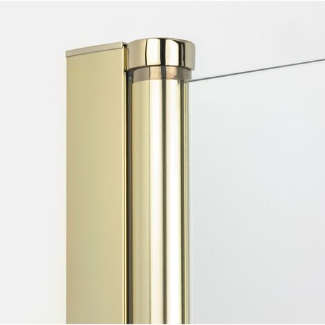 Porte de douche battante 100 cm doré  CUBA  GOLD