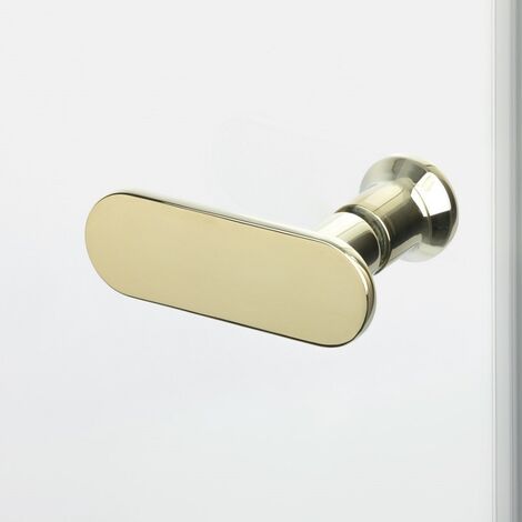 Porte de douche battante 100 cm doré  CUBA  GOLD