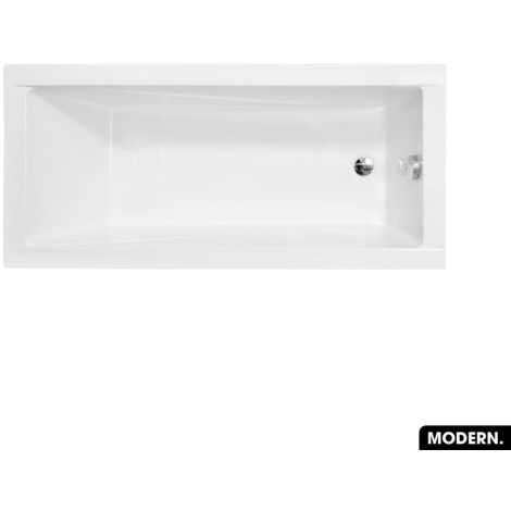 Baignoire rectangulaire - avec Tablier Blanc et Repose Tête OFFERT  MODERN  170x70