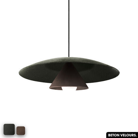 Lampe de suspension en béton velours - OLEMI VELVET CONCRETE  OLIVE - CHOCOLAT (1/3)