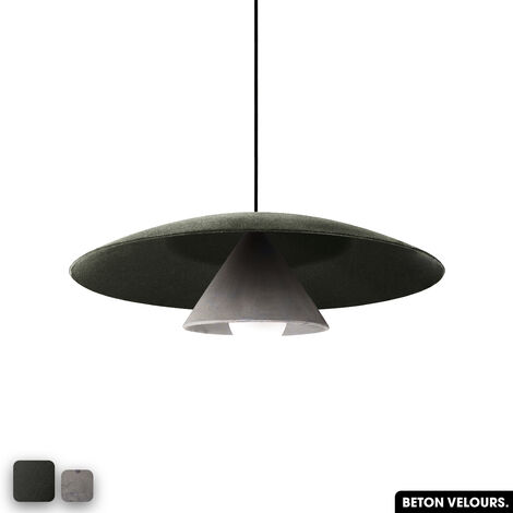 Lampe de suspension en béton velours - OLEMI VELVET CONCRETE  OLIVE - GRIS (1/3)