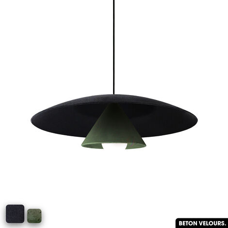 Lampe de suspension en béton velours - OLEMI VELVET CONCRETE  ANTHRACITE - ASPERGE (1/3)