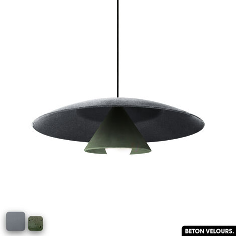Lampe de suspension en béton velours - OLEMI VELVET CONCRETE  GRIS - ASPERGE (1/3)