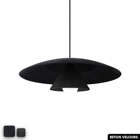 Lampe de suspension en béton velours - OLEMI VELVET CONCRETE  ANTHRACITE - NOIR (1/3)