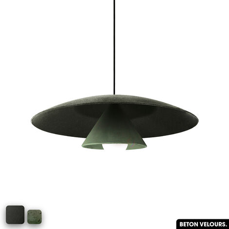 Lampe de suspension en béton velours - OLEMI VELVET CONCRETE  OLIVE - ASPERGE (1/3)