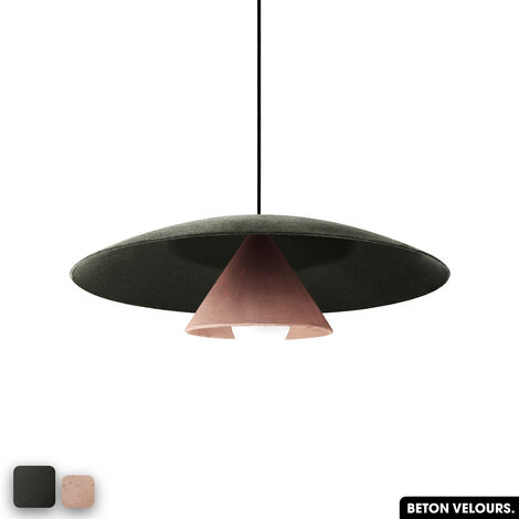 Lampe de suspension en béton velours - OLEMI VELVET CONCRETE  OLIVE - ROSE (1/3)